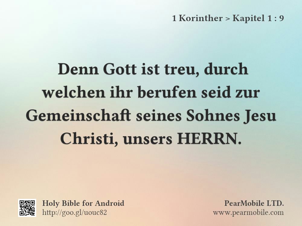 1 Korinther, Kapitel 1:9